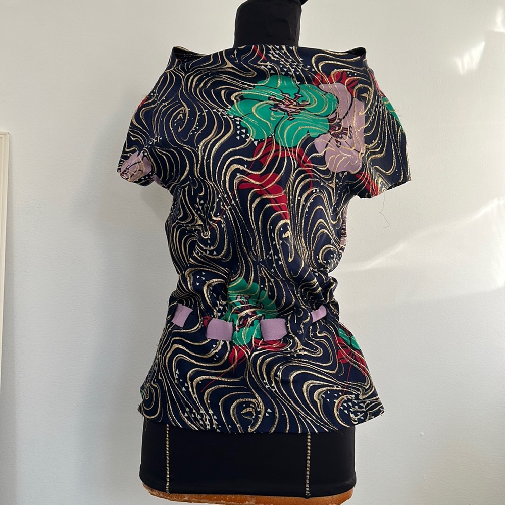 Moschino Floral Silk Top Size 10
